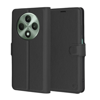 Futrola za Oppo Reno12 FS 5G / Reno12 FS 4G / Reno12 F 4G / Reno12 F, Techsuit, Leather Folio, Crna