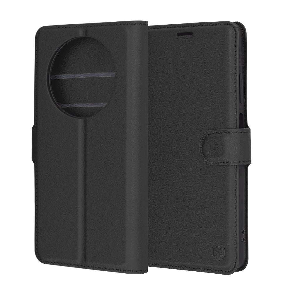 Futrola za Oppo Reno12 FS 5G / Reno12 FS 4G / Reno12 F 4G / Reno12 F, Techsuit, Leather Folio, Crna