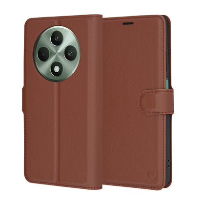 Futrola za Oppo Reno12 FS 5G / Reno12 FS 4G / Reno12 F 4G / Reno12 F, Techsuit, Leather Folio, Braon