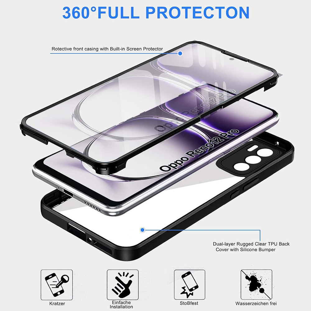 Futrola za Oppo Reno12 Pro, Techsuit, ColorVerse 360, Crna