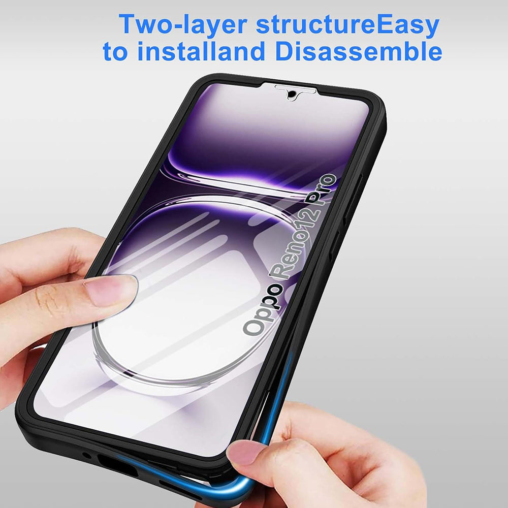 Futrola za Oppo Reno12 Pro, Techsuit, ColorVerse 360, Crna