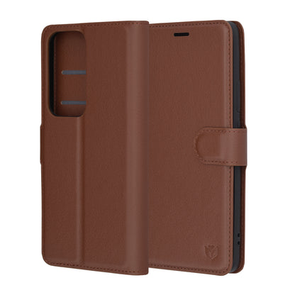 Futrola za Oppo Reno12, Techsuit, Leather Folio, Braon
