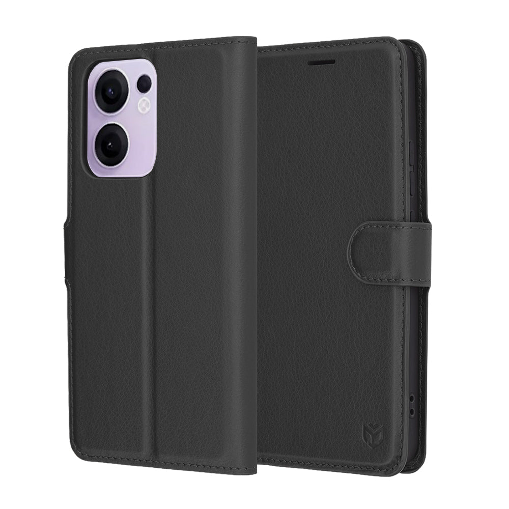 Futrola za Oppo Reno13 FS 5G / Reno13 F 4G / Reno13 F, Techsuit, Leather Folio, Crna