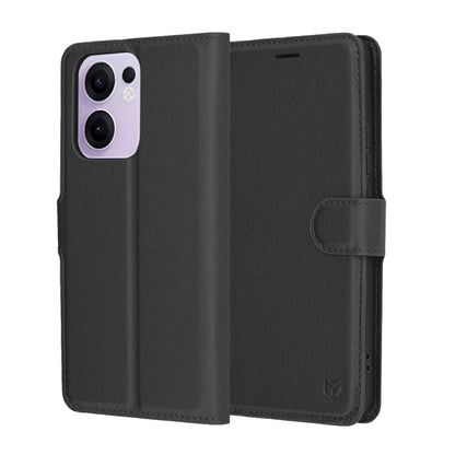 Futrola za Oppo Reno13 FS 5G / Reno13 F 4G / Reno13 F, Techsuit, Leather Folio, Crna