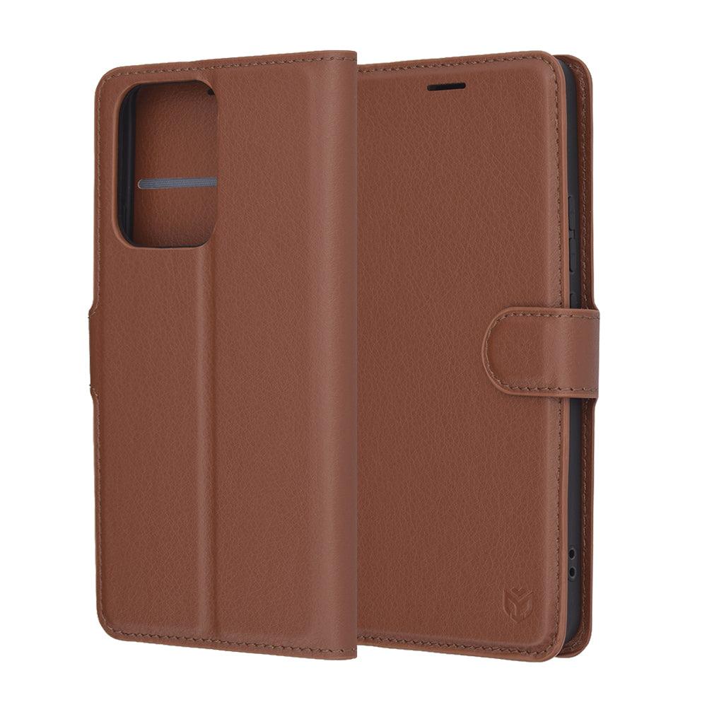 Futrola za Oppo Reno13 FS 5G / Reno13 F 4G / Reno13 F, Techsuit, Kožna Folio, Braon