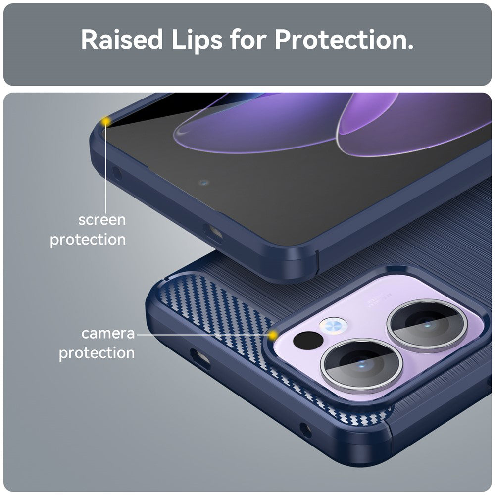 Futrola za Oppo Reno13 FS 5G / Reno13 F 4G / Reno13 F, Techsuit, Karbon, Plava