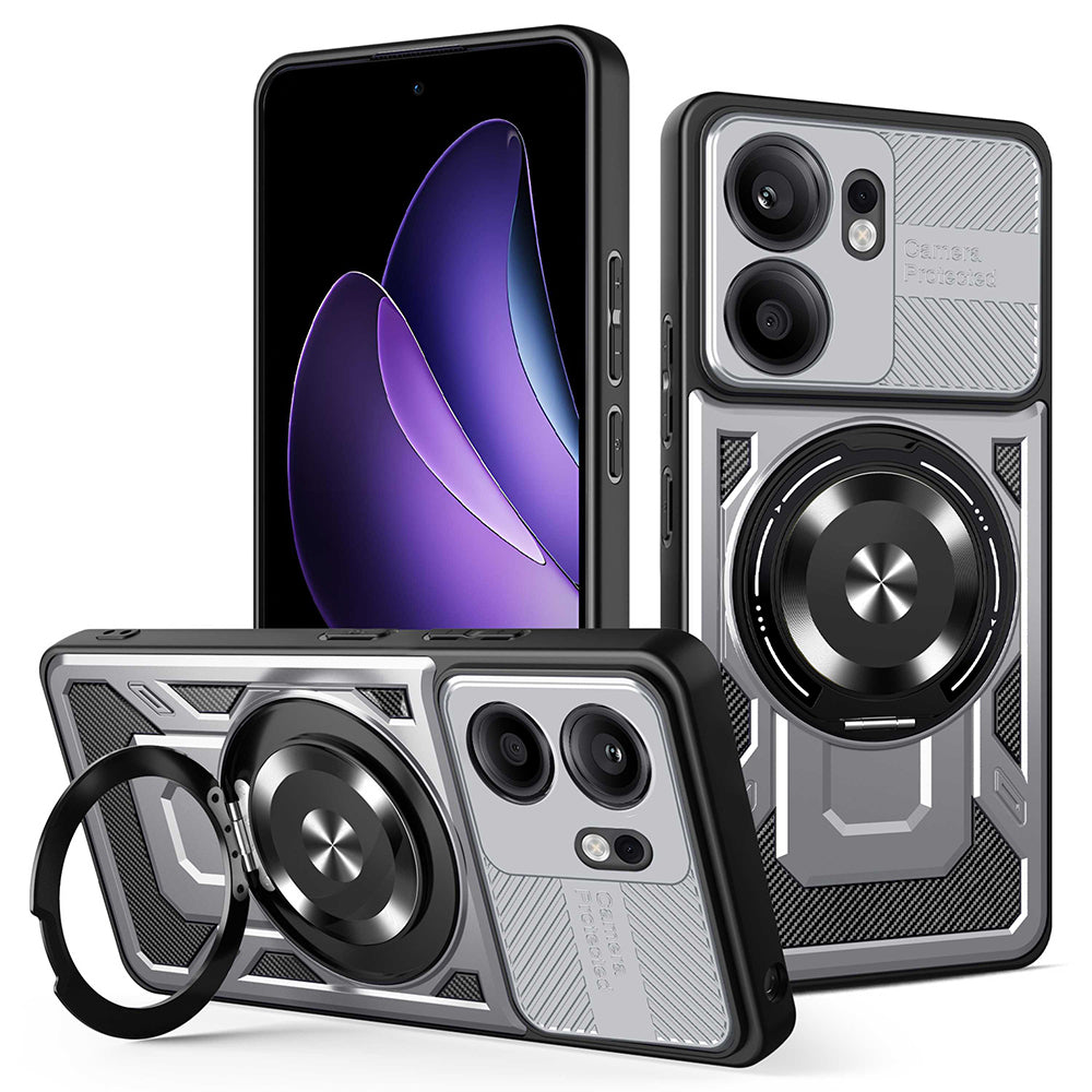 Futrola za Oppo Reno13 FS 5G / Reno13 F 4G / Reno13 F, Techsuit, RuggedCam, Siva