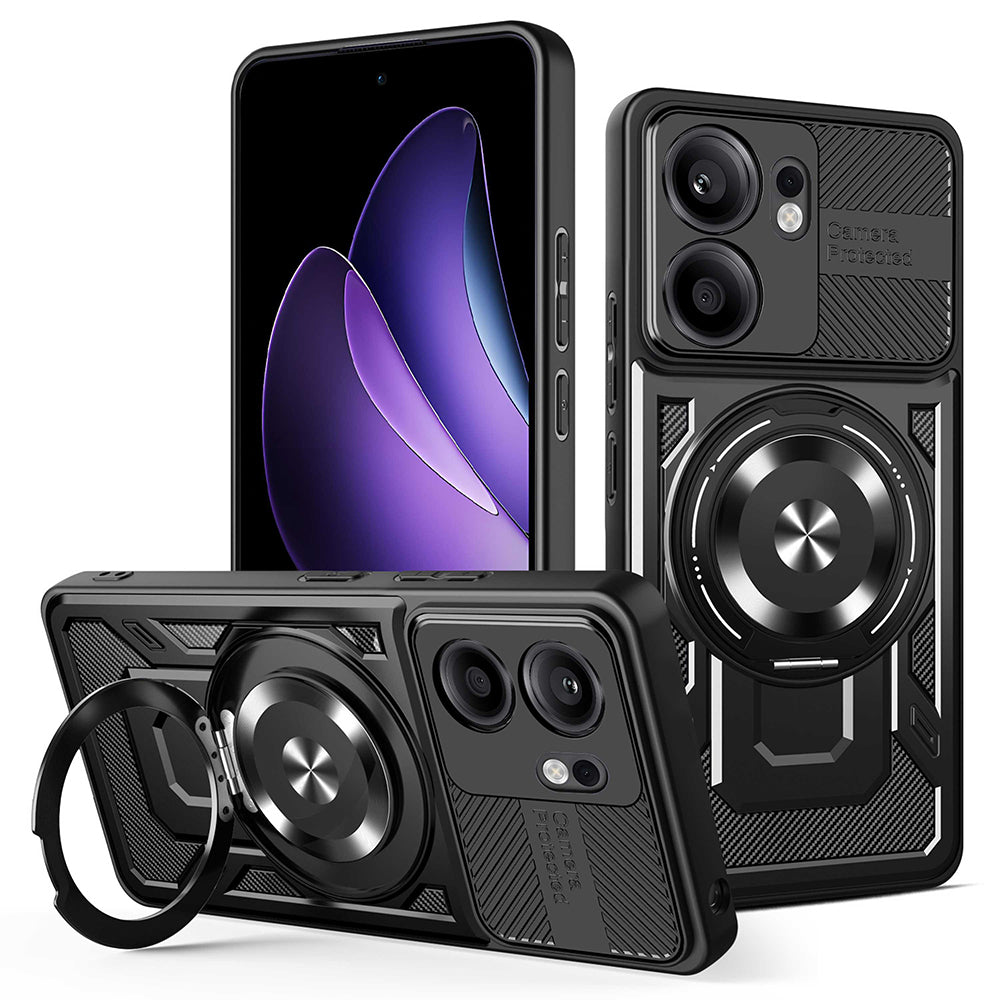 Futrola za Oppo Reno13 FS 5G / Reno13 F 4G / Reno13 F, Techsuit, RuggedCam, Crna