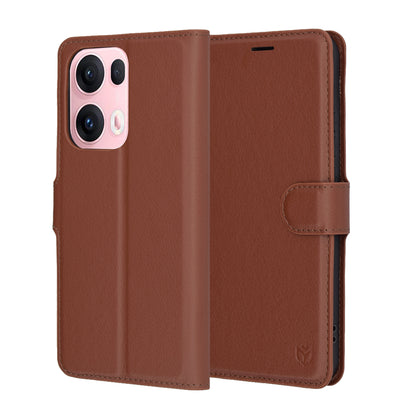 Futrola za Oppo Reno13 Pro, Techsuit, Leather Folio, Braon