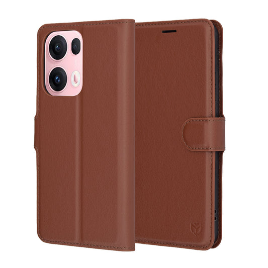 Futrola za Oppo Reno13 Pro, Techsuit, Leather Folio, Braon
