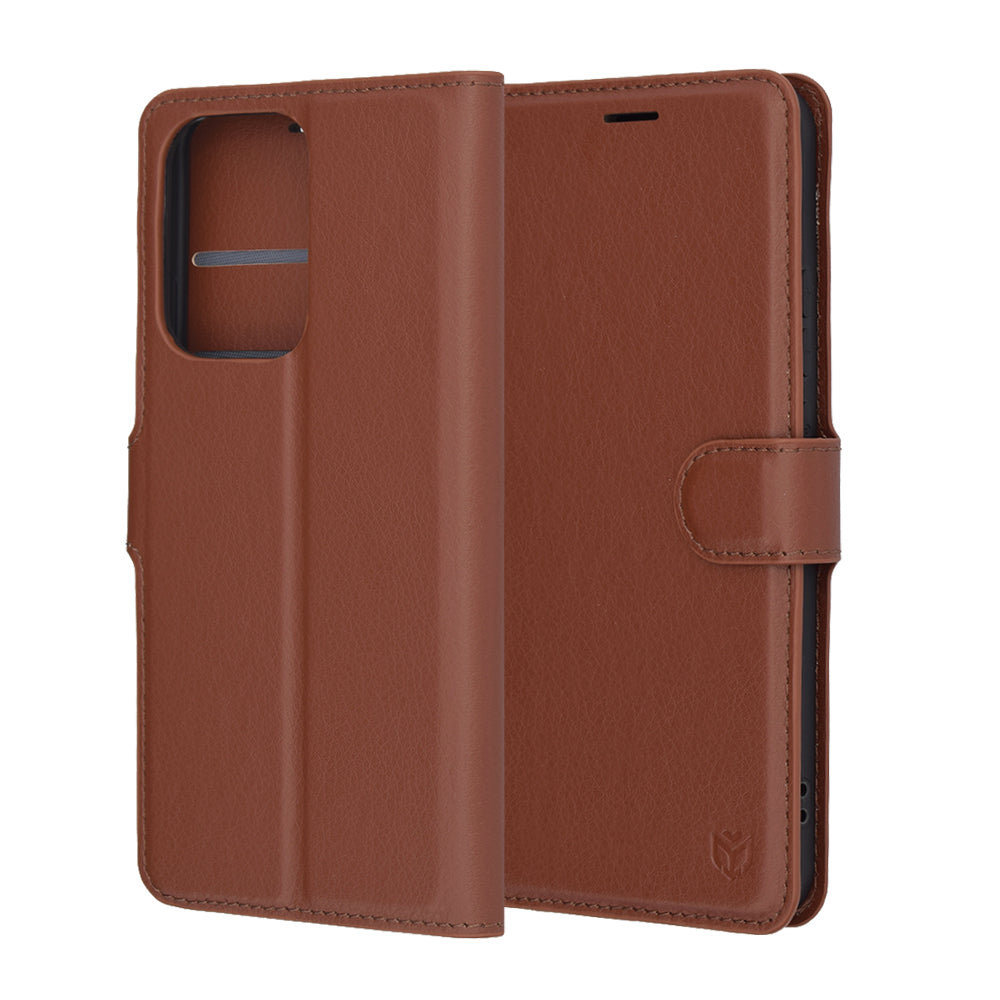 Futrola za Oppo Reno13 Pro, Techsuit, Leather Folio, Braon