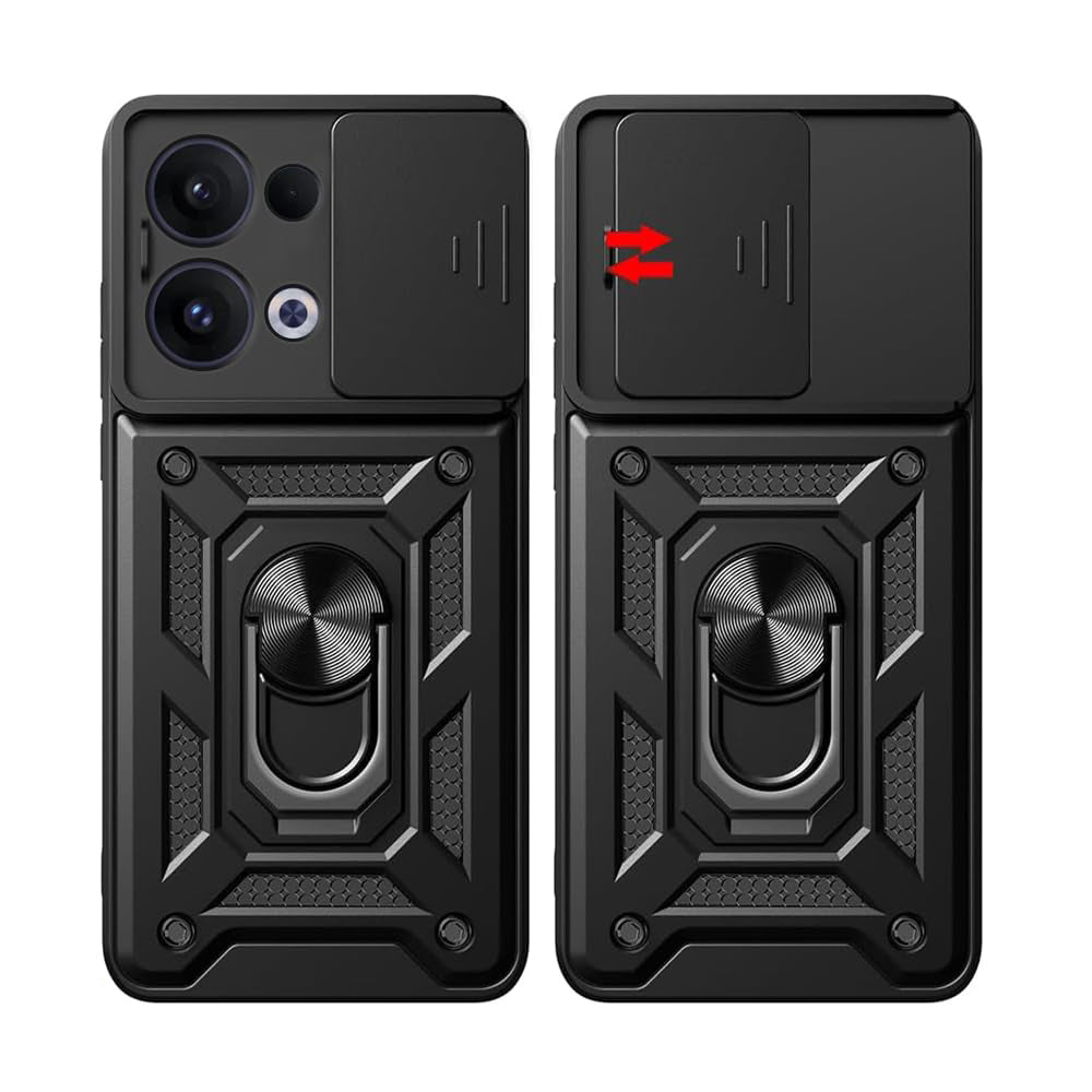 Futrola za Oppo Reno13, Techsuit, CamShield, Crna