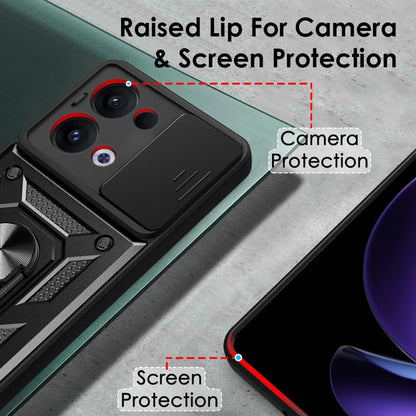 Futrola za Oppo Reno13, Techsuit, CamShield, Crna