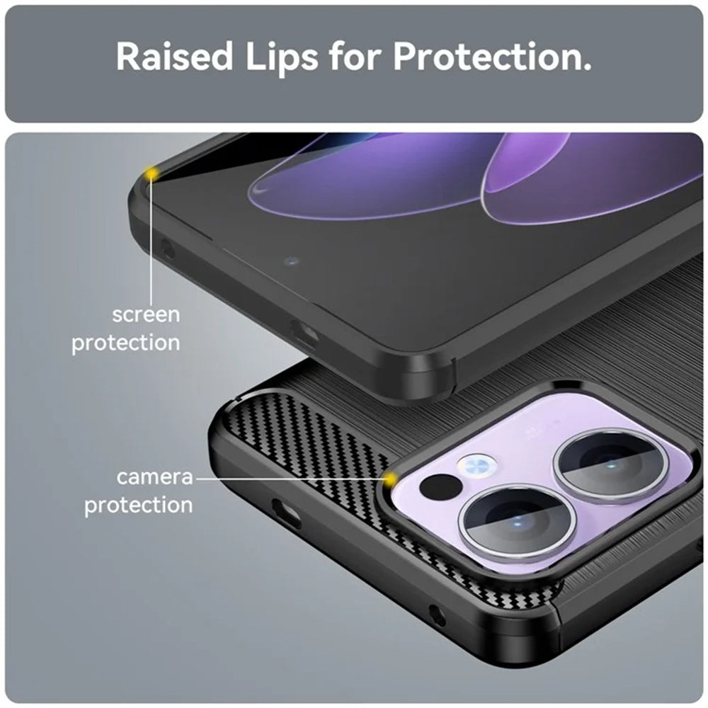 Futrola za Oppo Reno13, Techsuit, Karbon, Crna