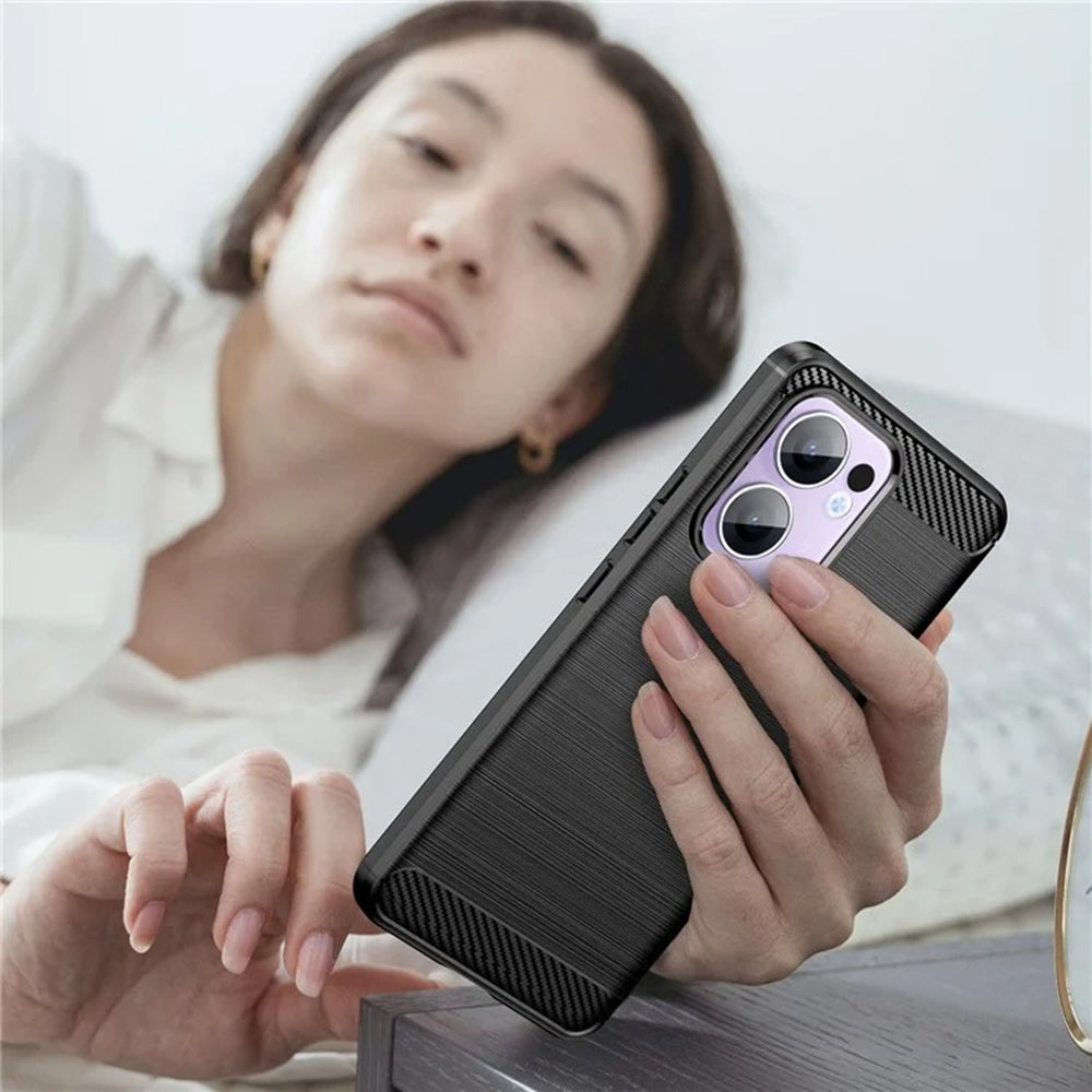 Futrola za Oppo Reno13, Techsuit, Karbon, Crna