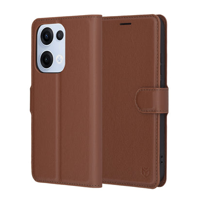Futrola za Oppo Reno13, Techsuit, Leather Folio, Braon