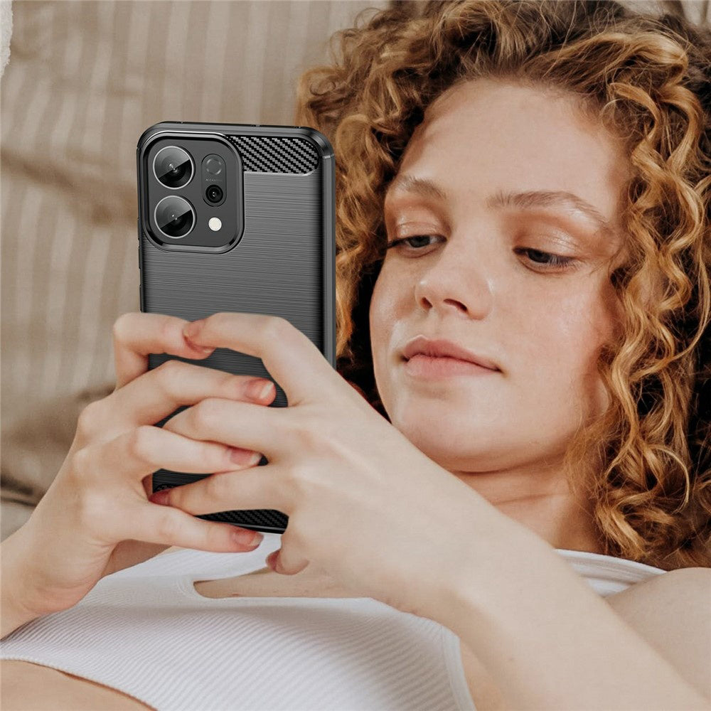 Futrola za Oppo Reno14 F, Techsuit, Karbon, Crna