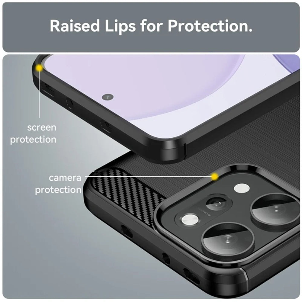 Futrola za Oppo Reno14 Pro, Techsuit, Karbon, Crna