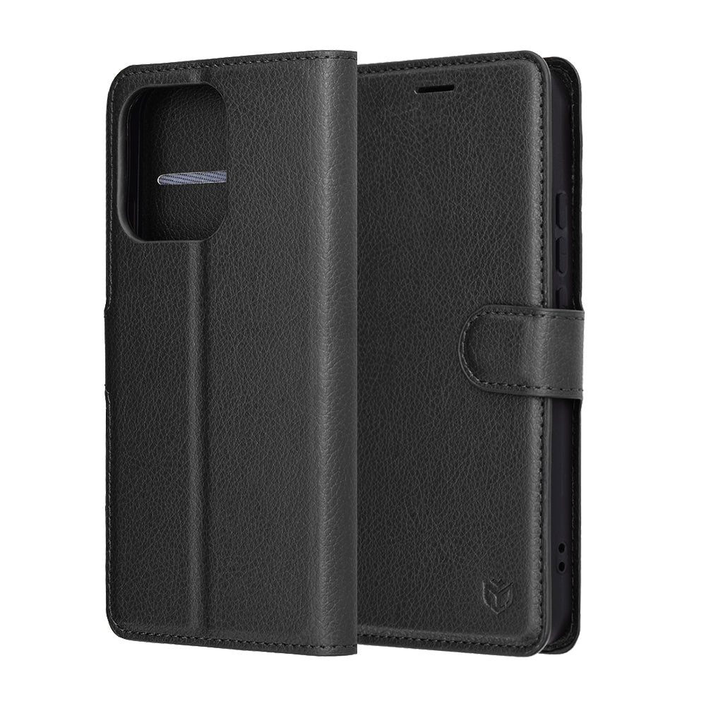 Futrola za Oppo Reno14, Techsuit, Leather Folio, Crna