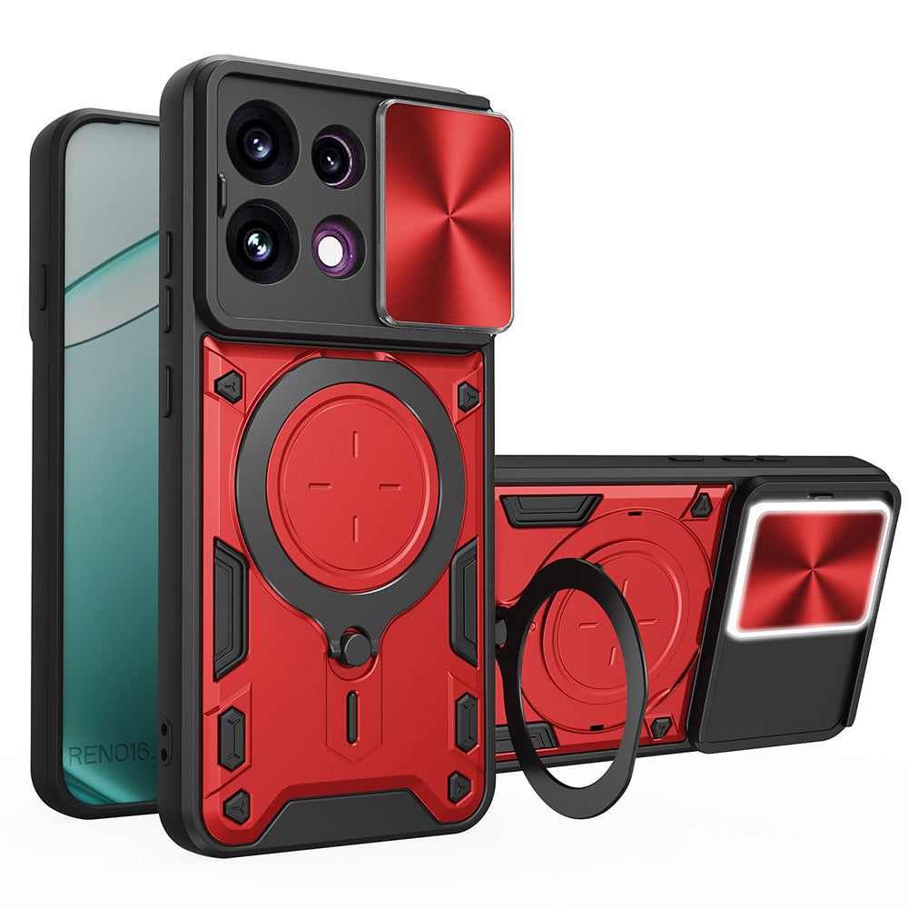 Futrola za Oppo Reno16 F / Reno16 FS, Techsuit, CamGuard Pro, Crvena
