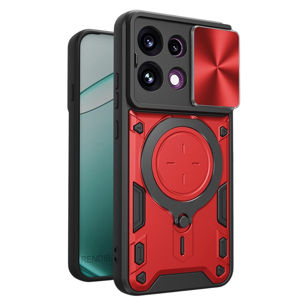 Futrola za Oppo Reno16 F / Reno16 FS, Techsuit, CamGuard Pro, Crvena