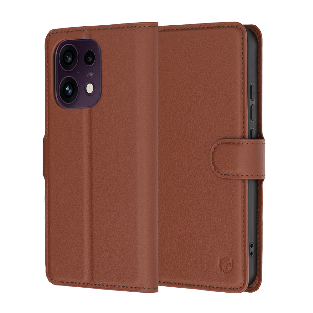 Futrola za Oppo Reno16 F / Reno16 FS, Techsuit, Leather Folio, Braon