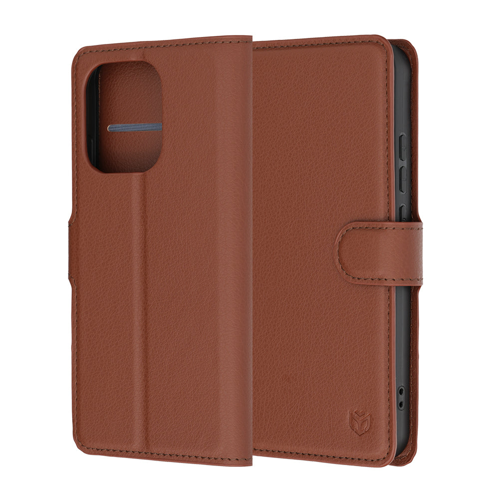 Futrola za Oppo Reno16 F / Reno16 FS, Techsuit, Leather Folio, Braon