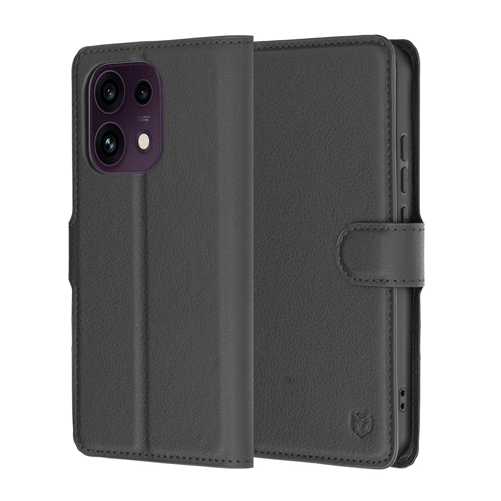 Futrola za Oppo Reno16 F / Reno16 FS, Techsuit, Leather Folio, Crna