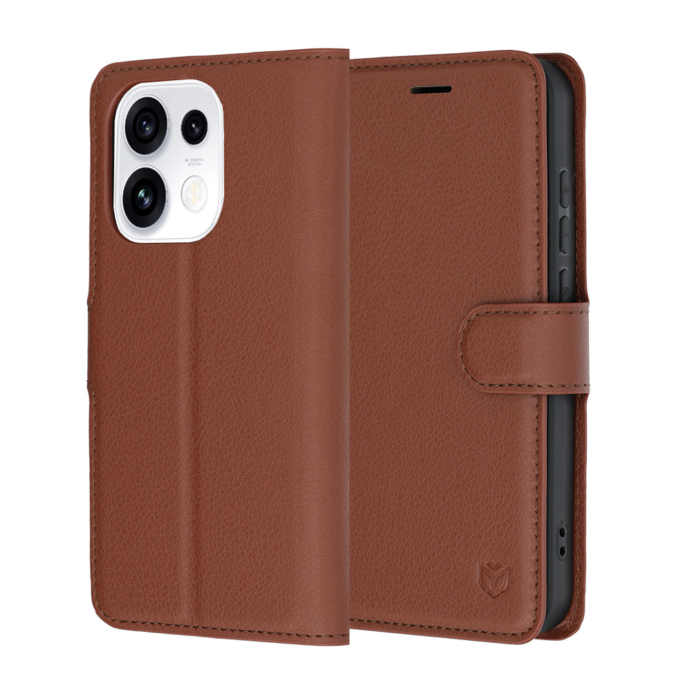 Futrola za Oppo Reno16 Pro, Techsuit, Leather Folio, Braon