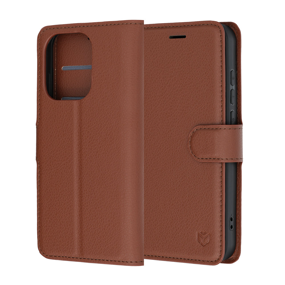 Futrola za Oppo Reno16 Pro, Techsuit, Leather Folio, Braon