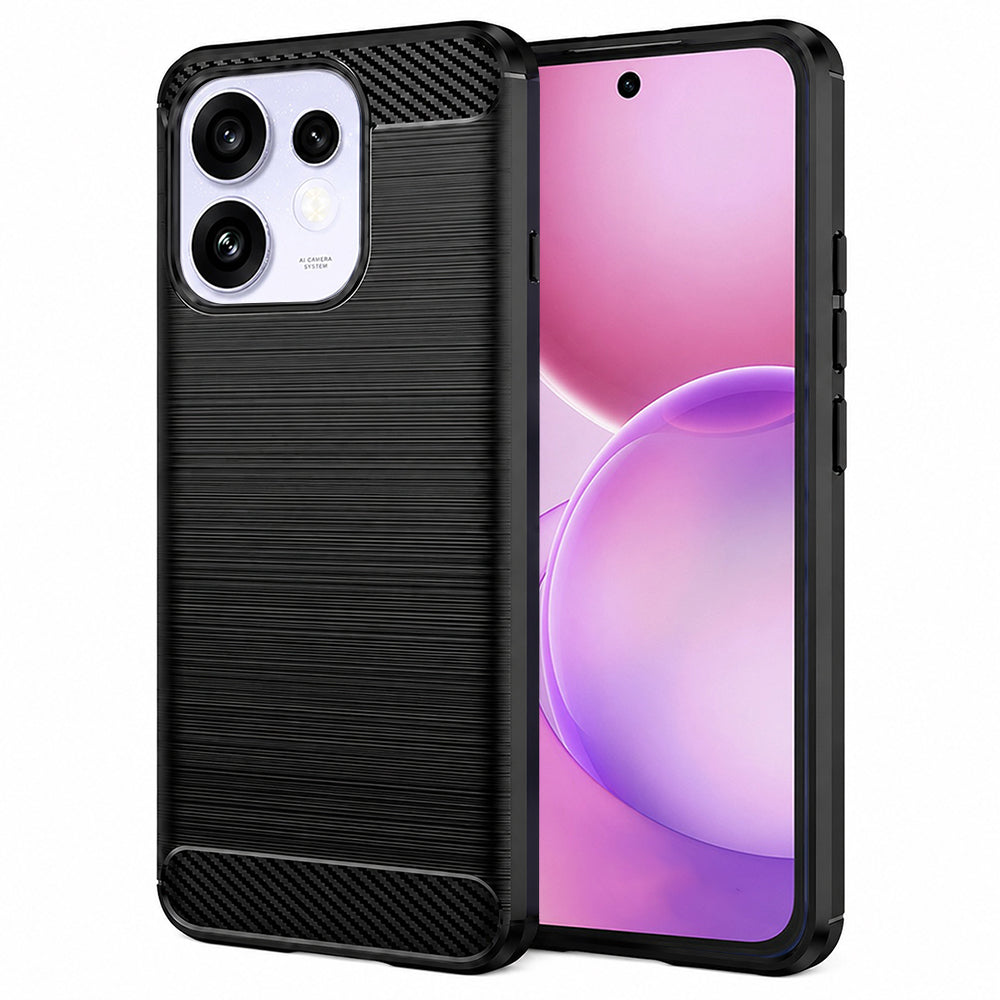 Futrola za Oppo Reno16 / Reno16 Pro, Techsuit, Karbon, Crna