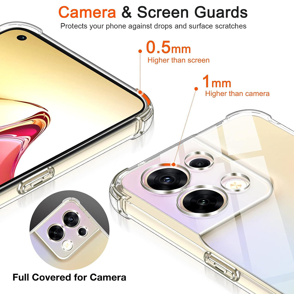 Futrola za Oppo Reno8, Techsuit, Shockproof Clear, Providna