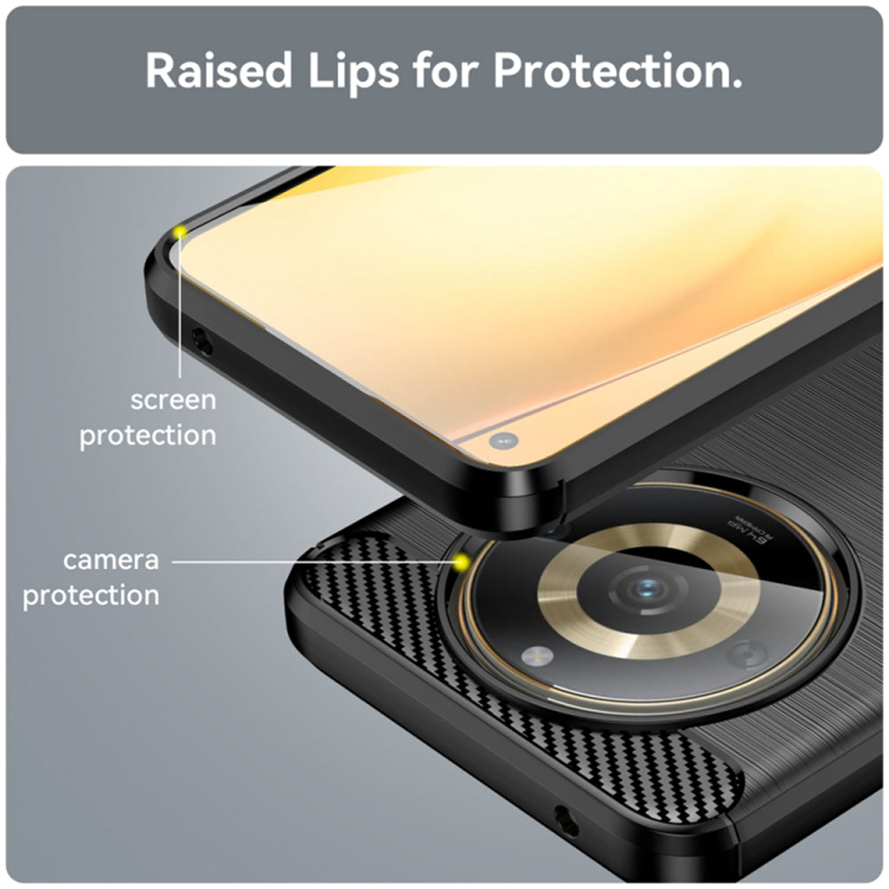 Futrola za Realme 11 4G, Techsuit, Karbon, Crna