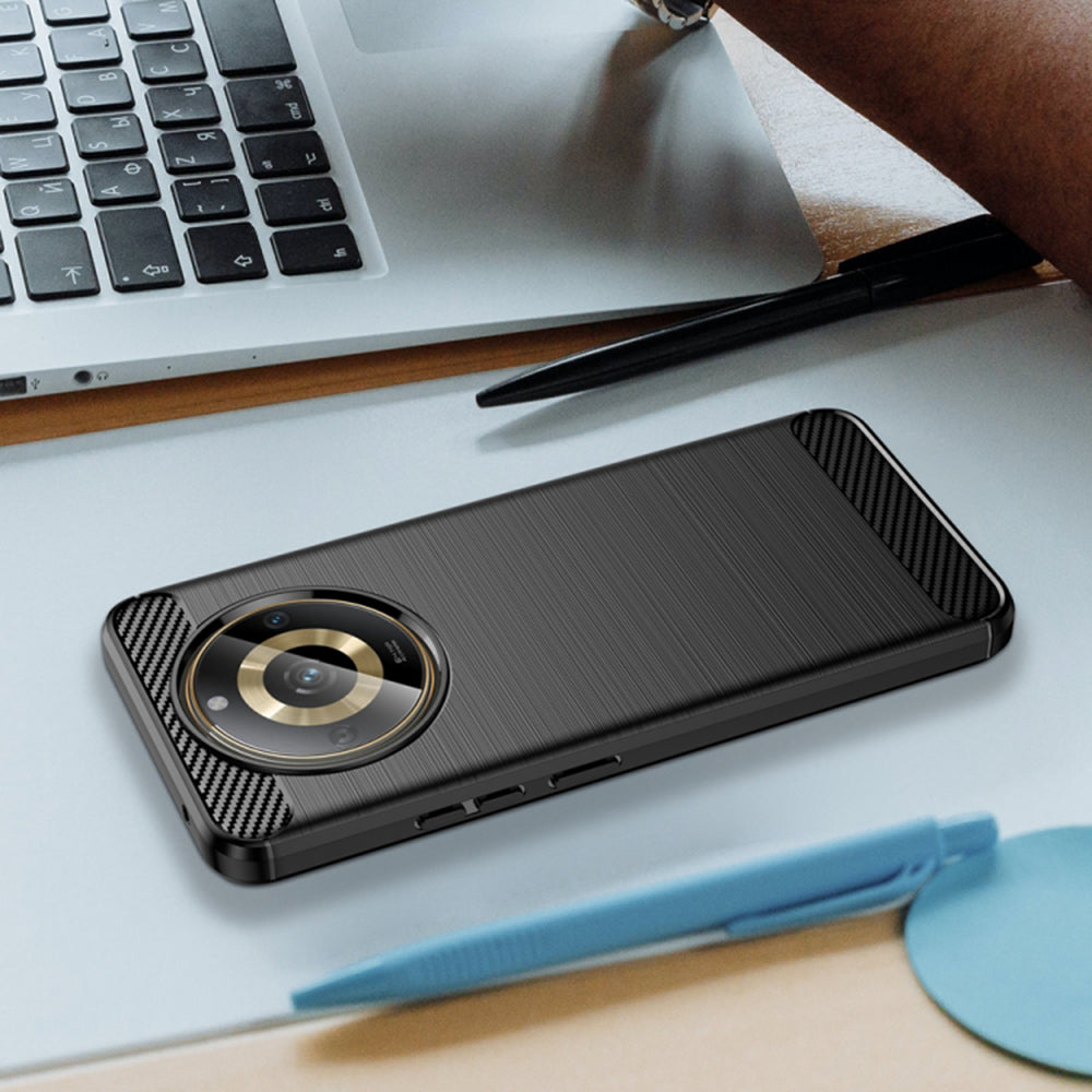 Futrola za Realme 11 4G, Techsuit, Karbon, Crna