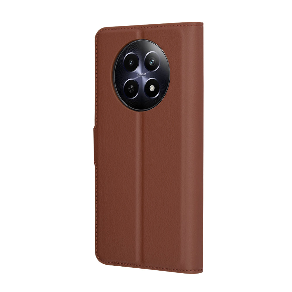 Futrola za Realme 12x / 12, Techsuit, Leather Folio, Braon