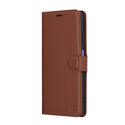 Futrola za Realme 12x / 12, Techsuit, Leather Folio, Braon