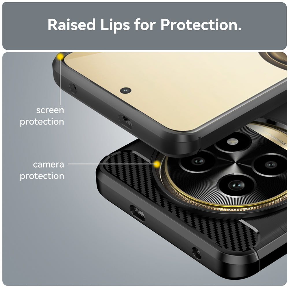 Futrola za Realme 13 Pro / 13 Pro+, Techsuit, Karbon, Crna