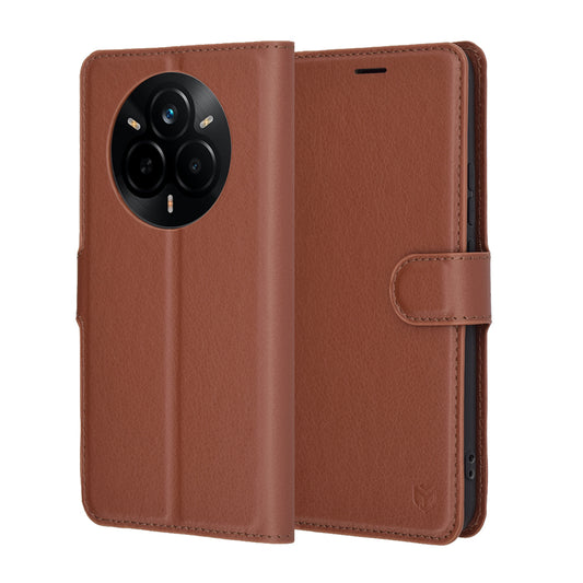 Futrola za Realme 14 Pro, Techsuit, Leather Folio, Braon