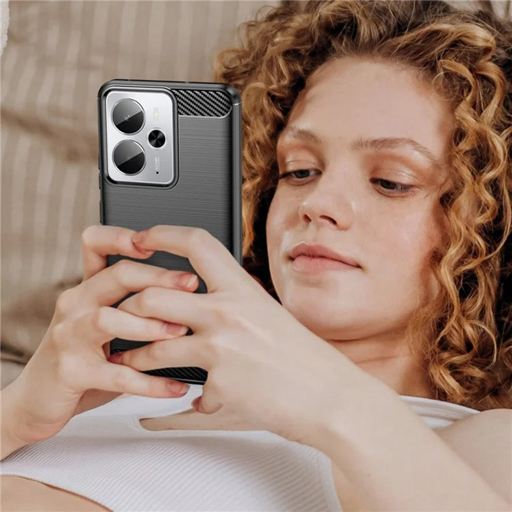 Futrola za Realme 14T / 14, Techsuit, Karbon, Crna