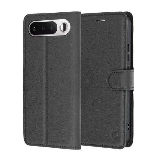 Futrola za Realme 16, Techsuit, Leather Folio, Crna