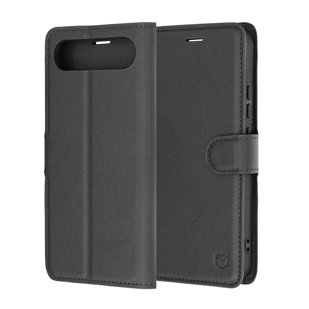 Futrola za Realme 16, Techsuit, Leather Folio, Crna