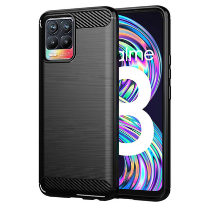 Futrola za Realme 8 Pro / 8, Techsuit, Karbon, Crna