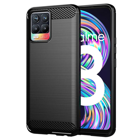 Futrola za Realme 8 Pro / 8, Techsuit, Karbon, Crna
