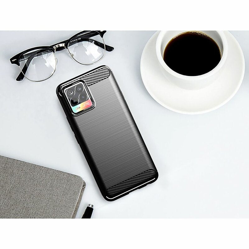 Futrola za Realme 8 Pro / 8, Techsuit, Karbon, Crna