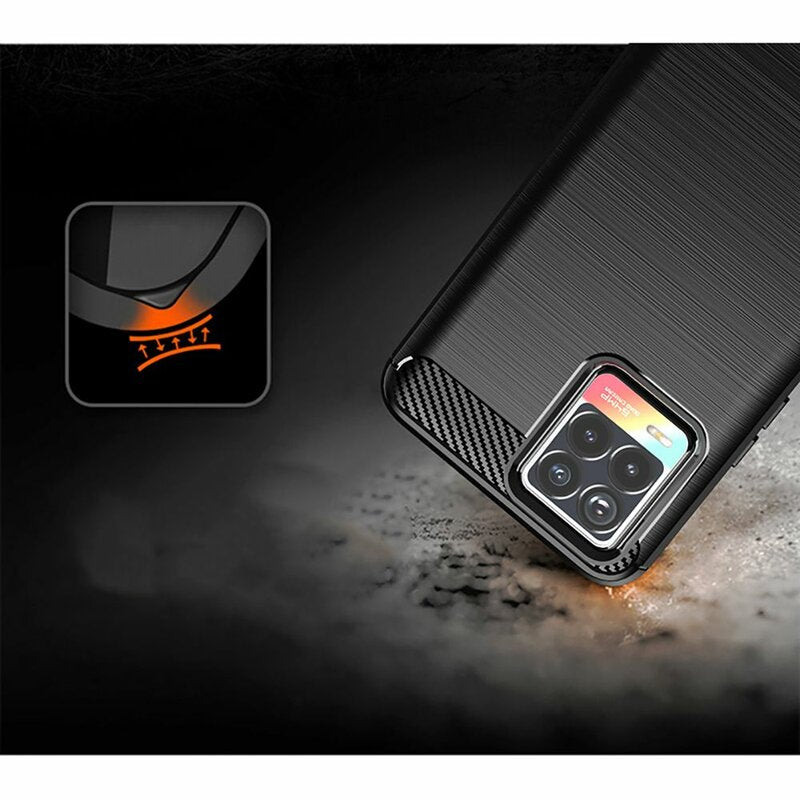 Futrola za Realme 8 Pro / 8, Techsuit, Karbon, Crna