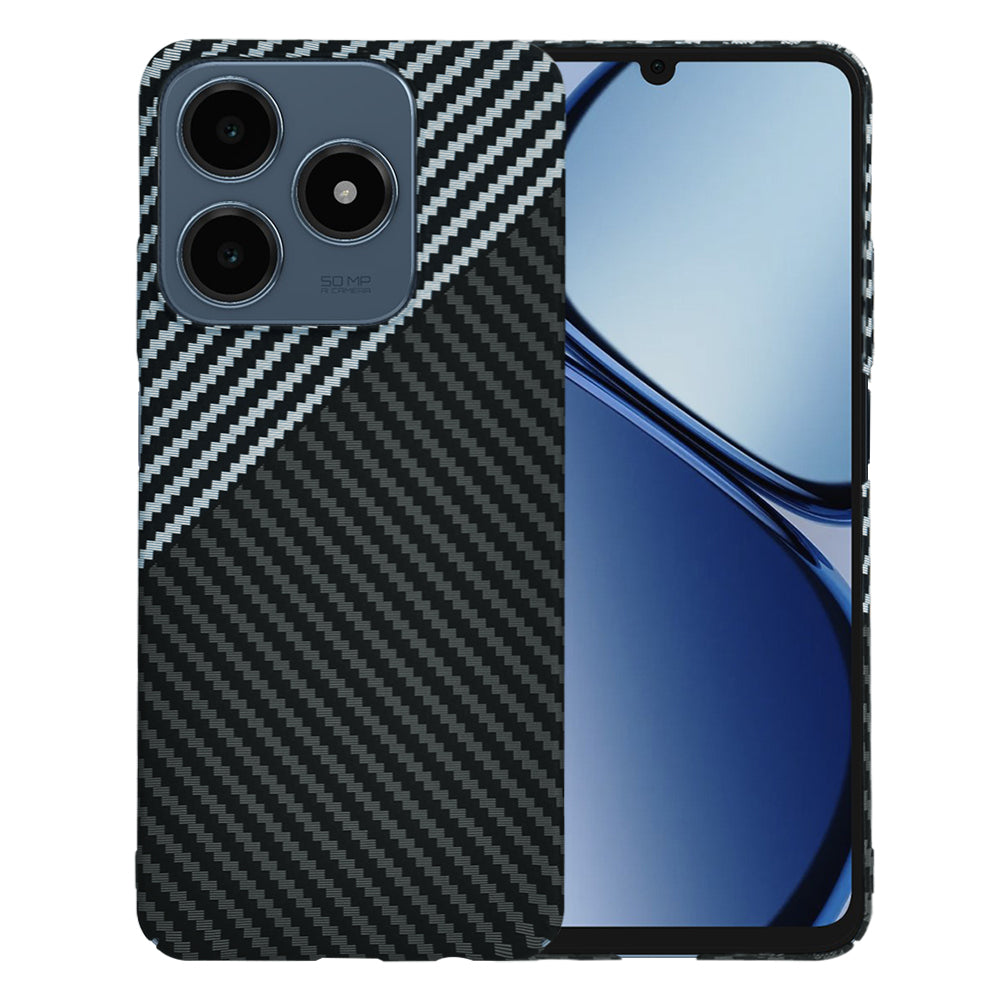 Futrola za Realme C63 / C61, Techsuit, Carbonite FiberShell, Crno Siva