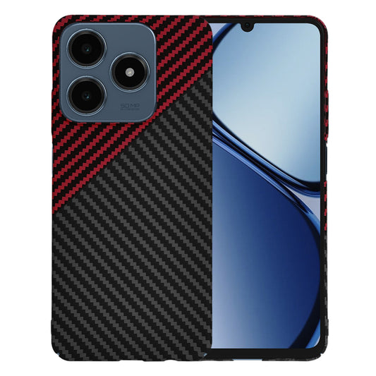 Futrola za Realme C63 / C61, Techsuit, Carbonite FiberShell, Crno Crvena