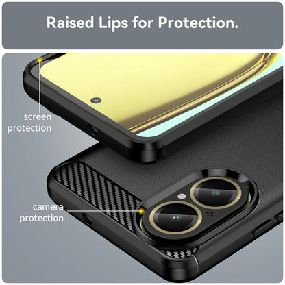 Futrola za Realme C67 4G, Techsuit, Karbon, Crna