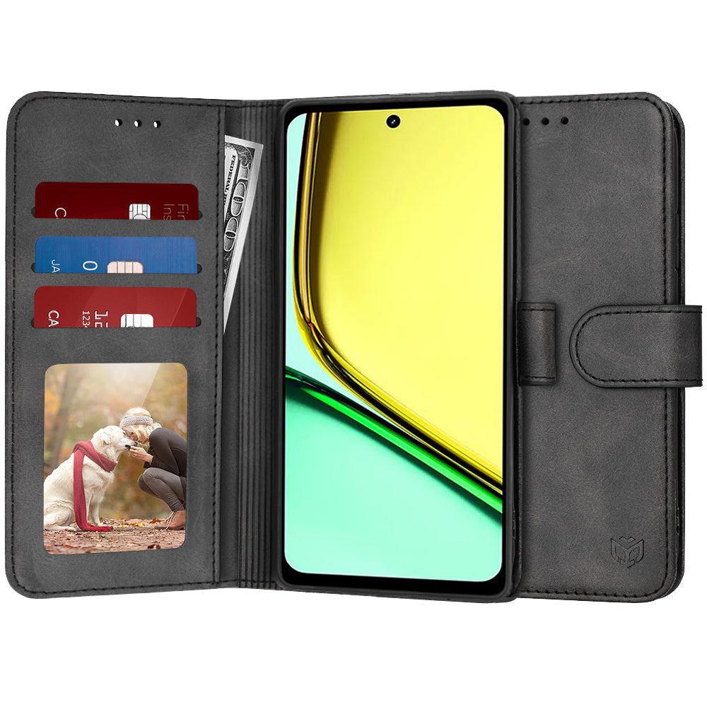 Futrola za Realme C67 4G, Techsuit, Diary Book, Crna
