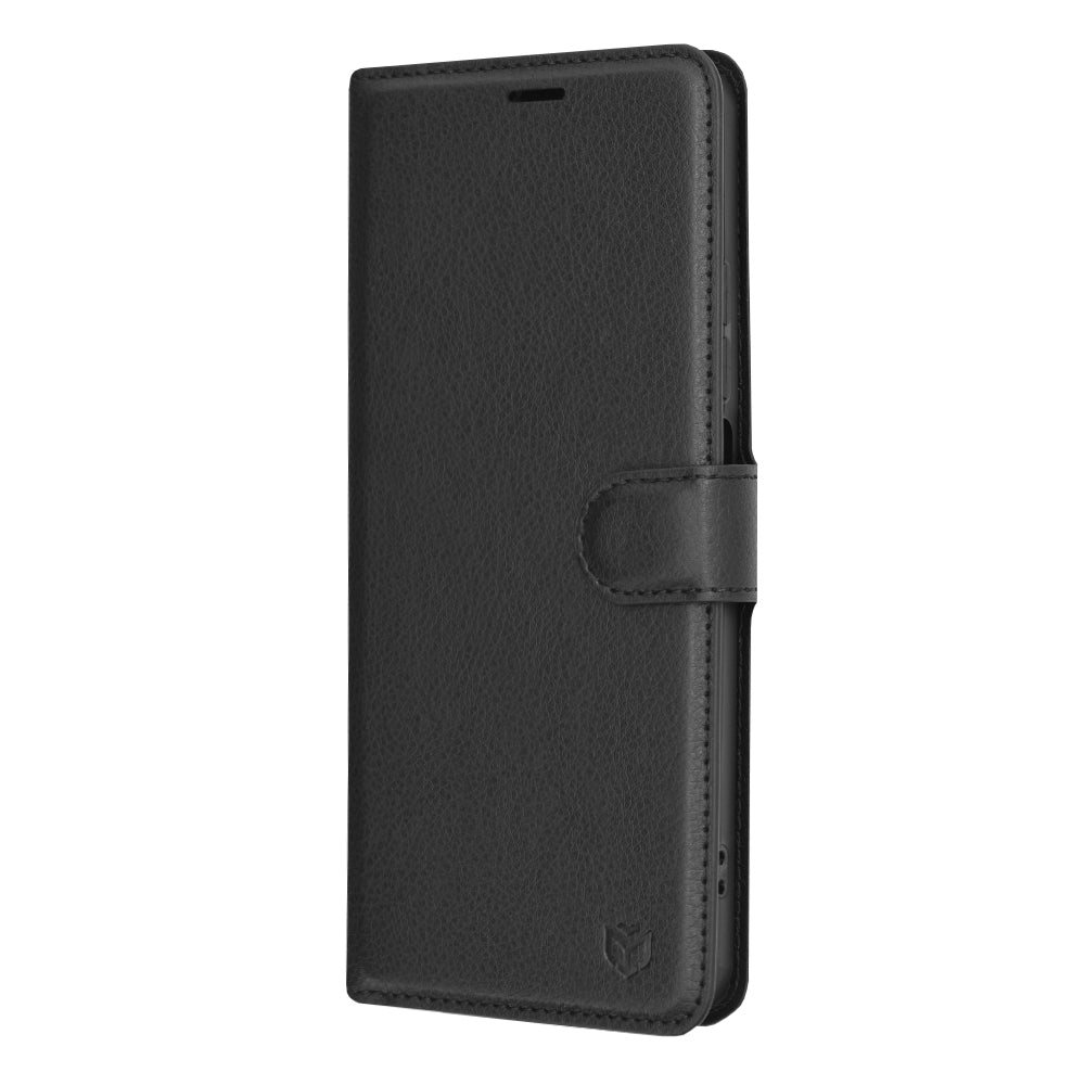 Futrola za Realme C67 4G, Techsuit, Leather Folio, Crna
